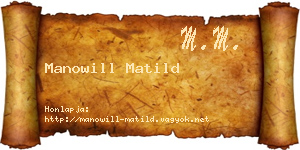 Manowill Matild névjegykártya